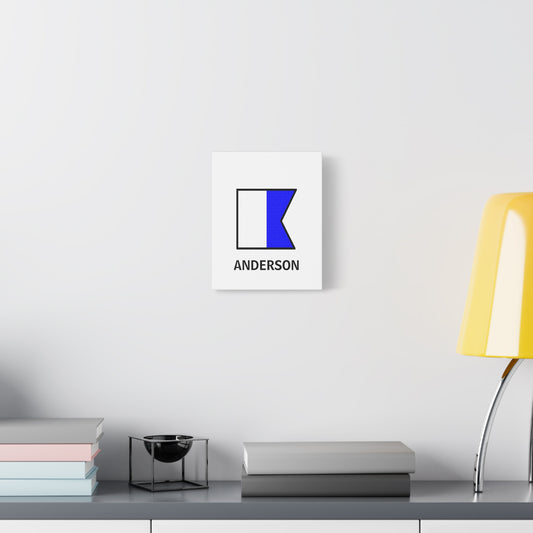 Anderson Family Name Nautical Flag Canvas Print
