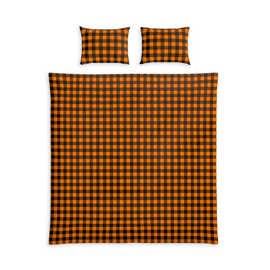 Halloween Plaid Cotton Bed Set