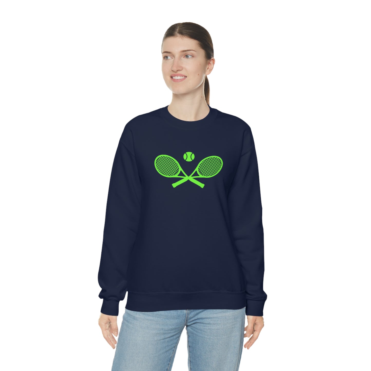 Preppy Lime Green Tennis Sweatshirt