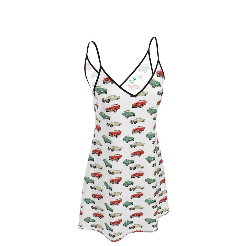 Vintage Car Print Dress