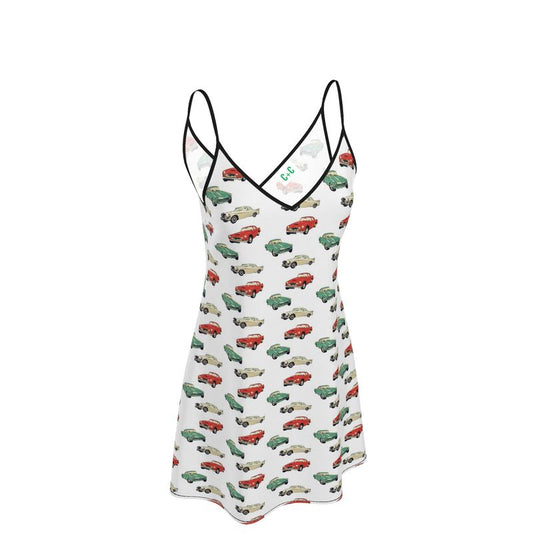 Vintage Car Print Dress