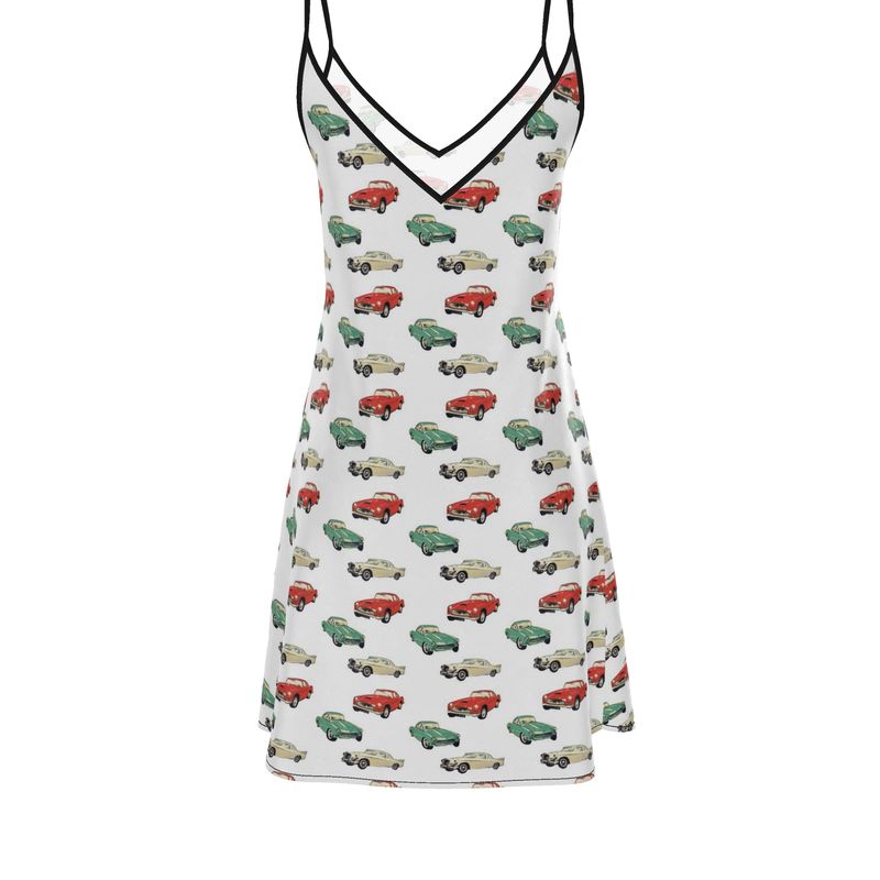 Vintage Car Print Dress