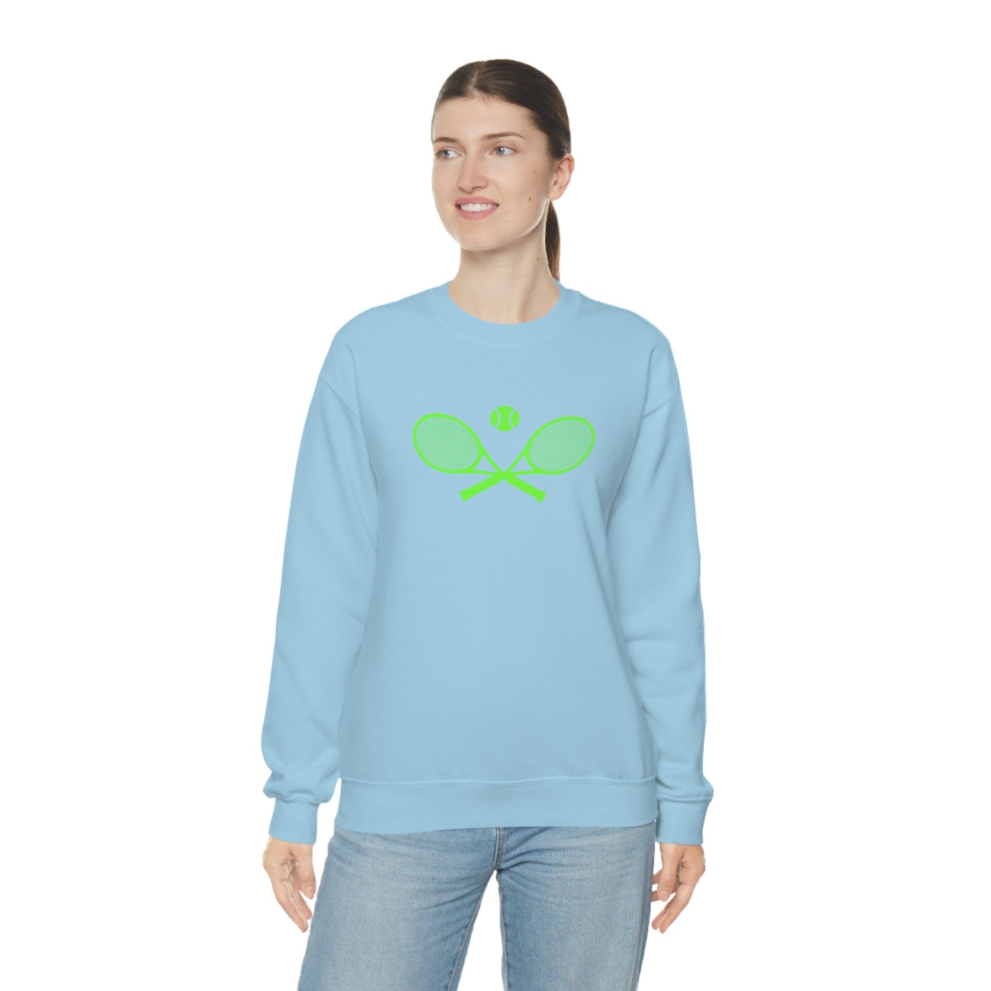 Preppy Lime Green Tennis Sweatshirt