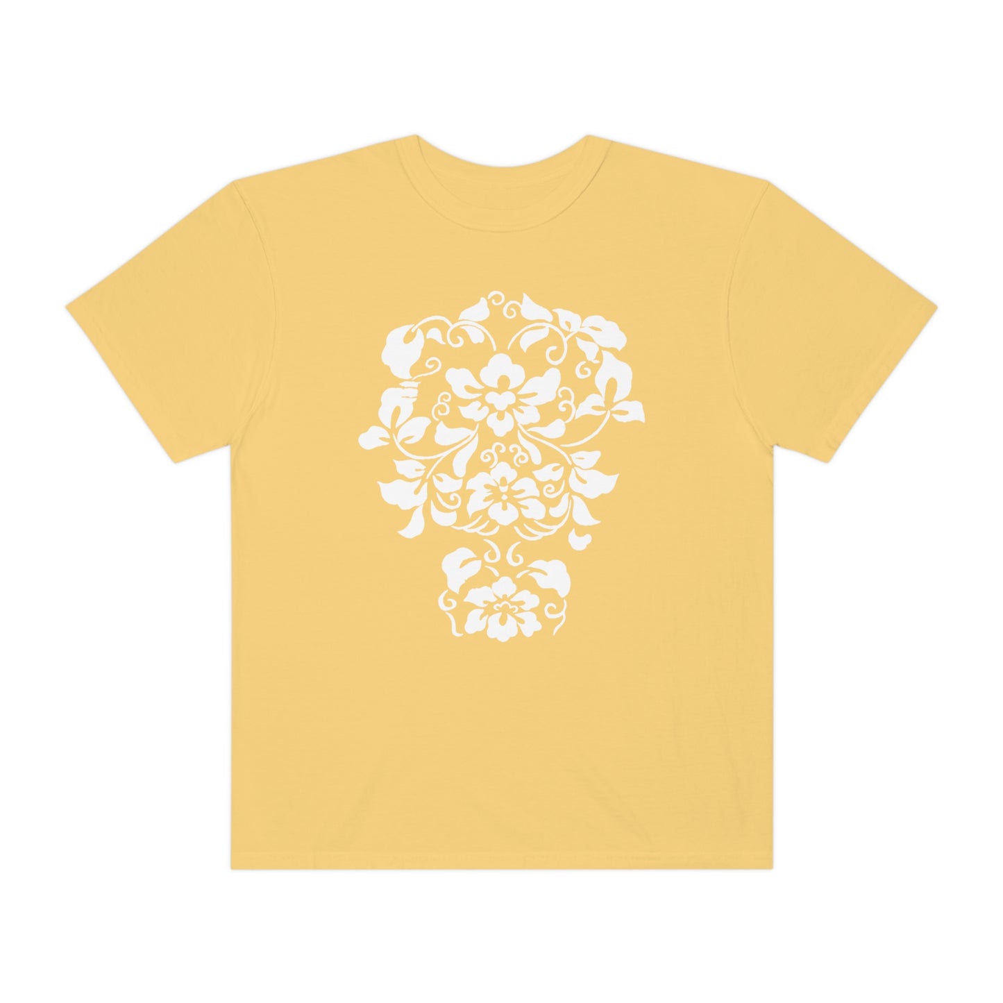 White Hibiscus Comfort Colors T-Shirt