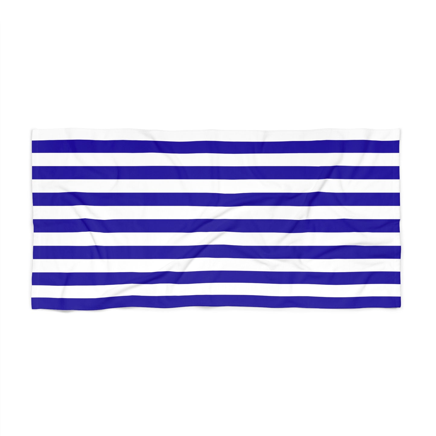 Navy and White Striped Beach Towel