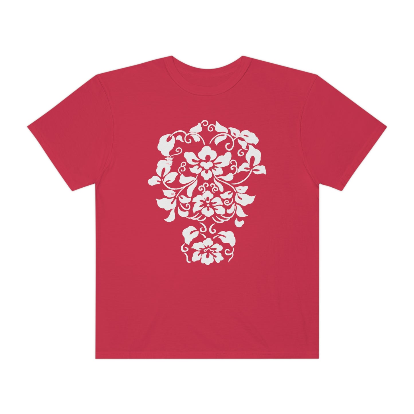 White Hibiscus Comfort Colors T-Shirt