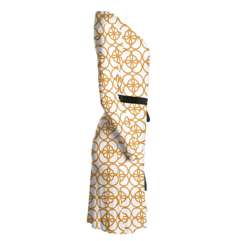 Golden Knot Wrap Dress