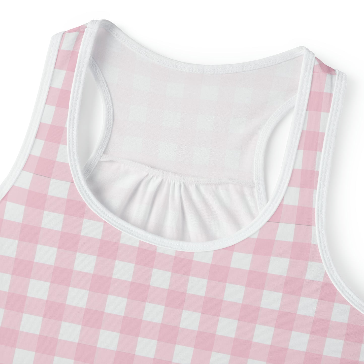 Pink Gingham Tank Top