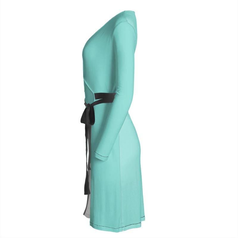 Robin's Egg Blue Wrap Dress