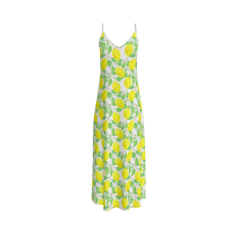 Botanical Lemon Print Dress