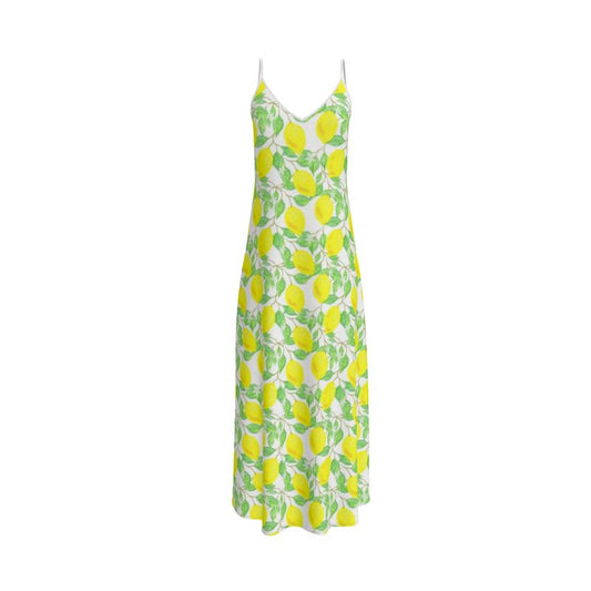 Botanical Lemon Print Dress