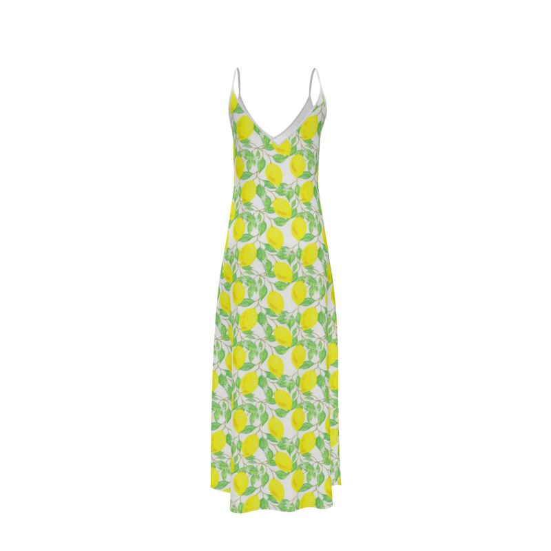 Botanical Lemon Print Dress