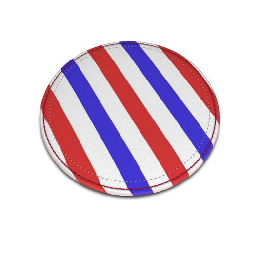 Red White and Blue Leather Coasters