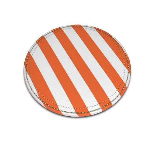 Orange Leather Coasters