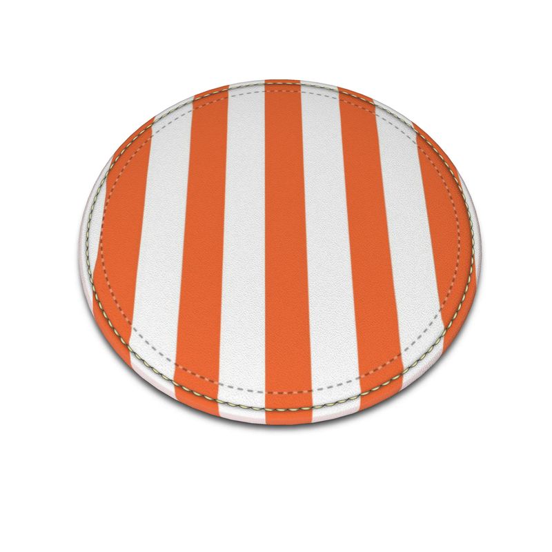 Orange Leather Coasters