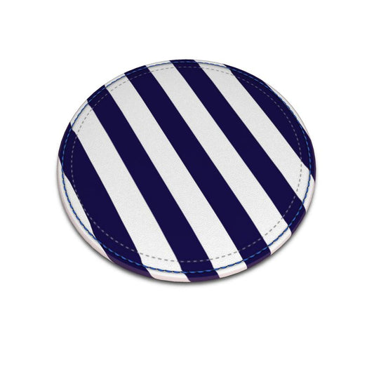Navy Leather Coasters