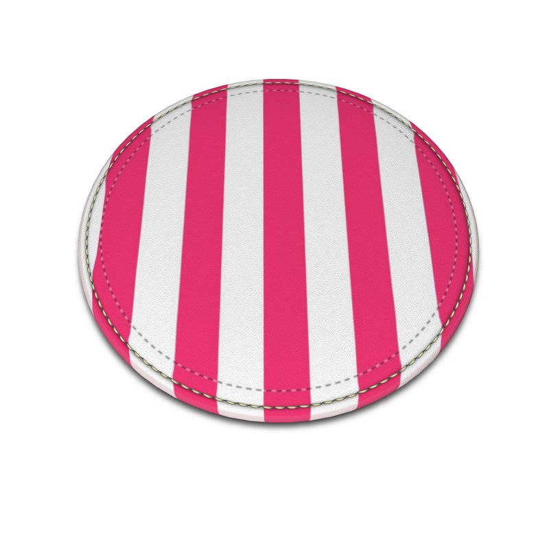 Pink Leather Coasters