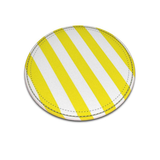 Yellow Leather Coasters