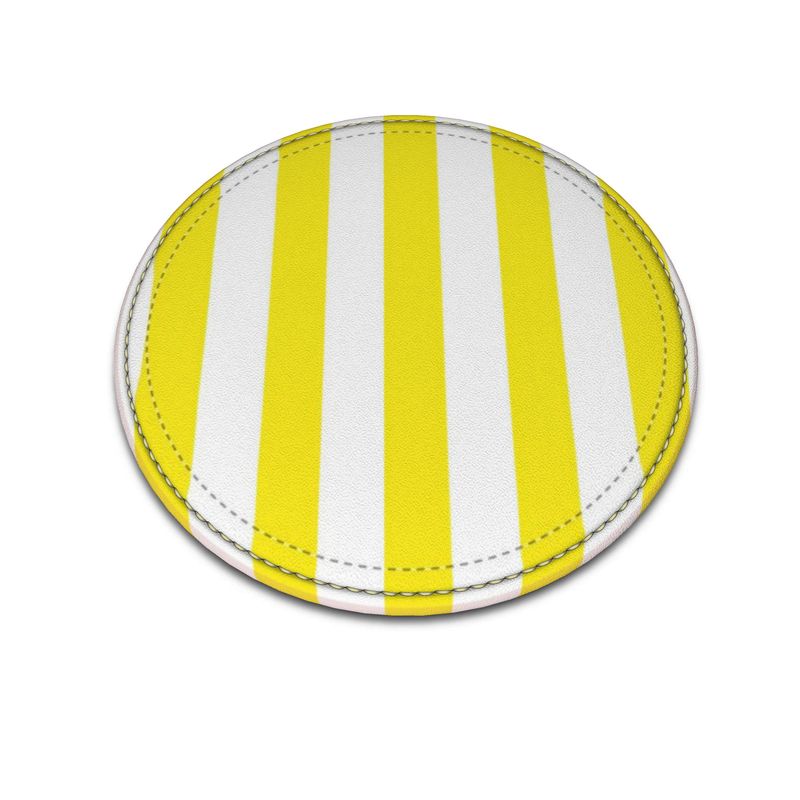 Yellow Leather Coasters