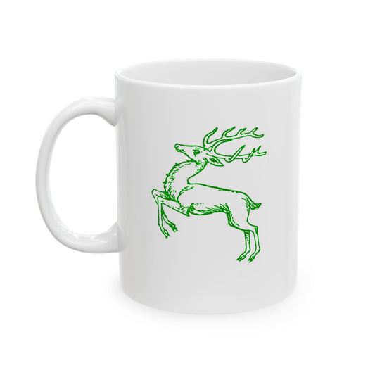 Green Reindeer Mug