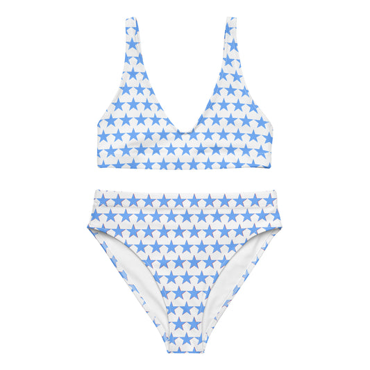 Blue Star Print Bikini