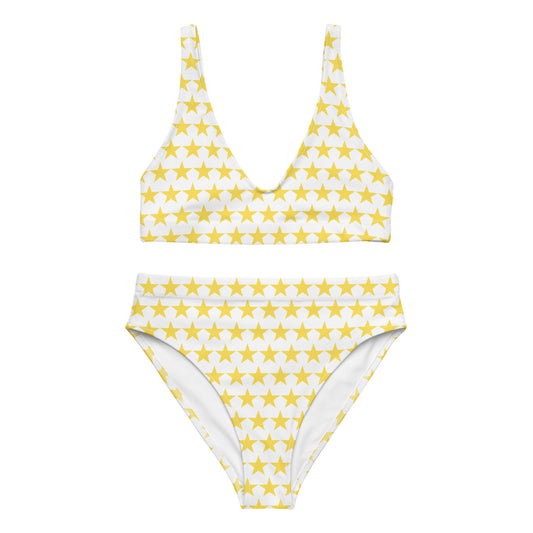Yellow Star Print Bikini