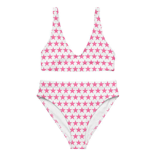 Pink Star Print Bikini