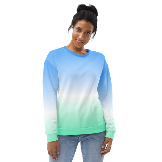 Blue and Green Ombre Sweatshirt