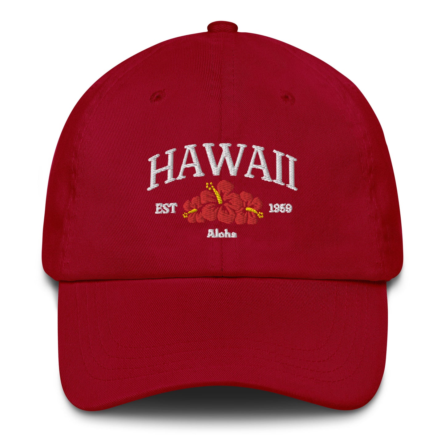 Hawaii White/Red Baseball Cap