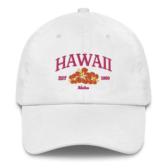 Hawaii Pink/Orange Baseball Cap