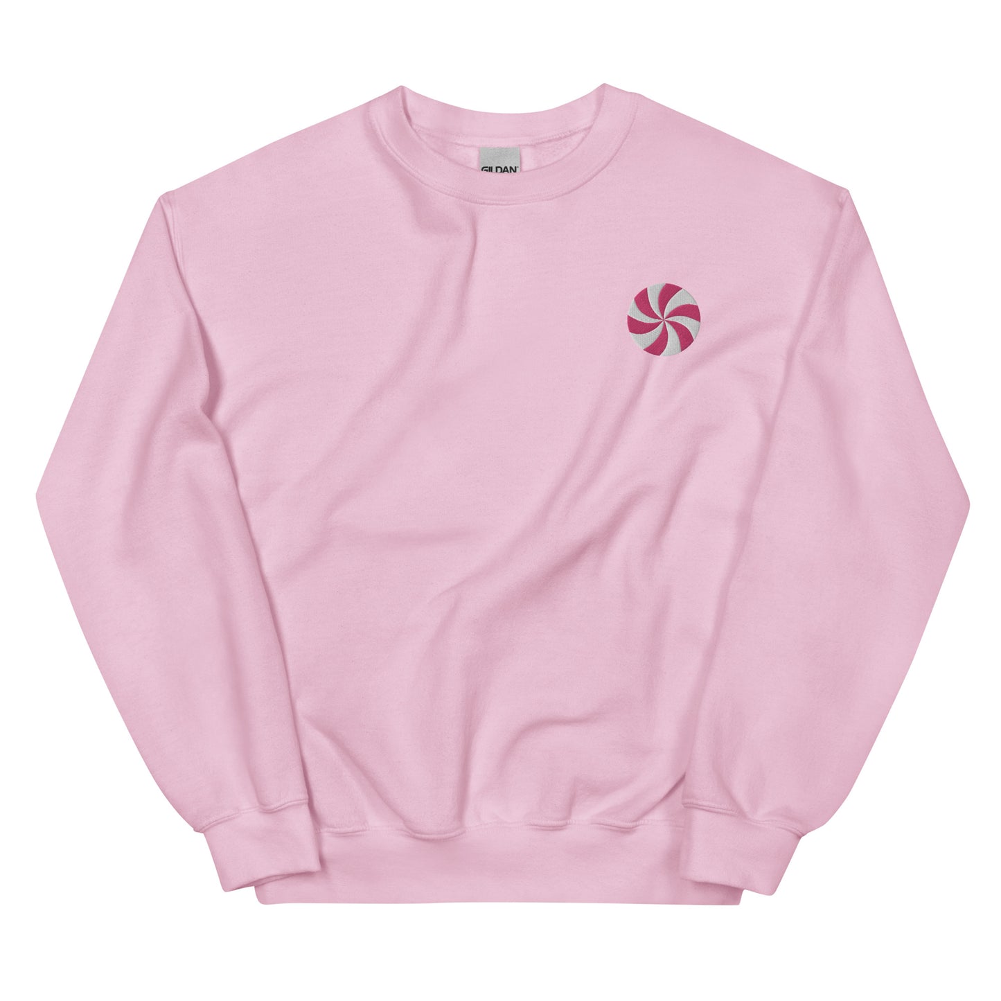 Pink Peppermint Embroidered Sweatshirt