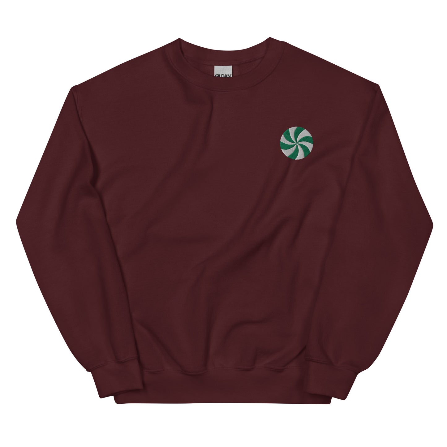 Green Peppermint Embroidered Sweatshirt