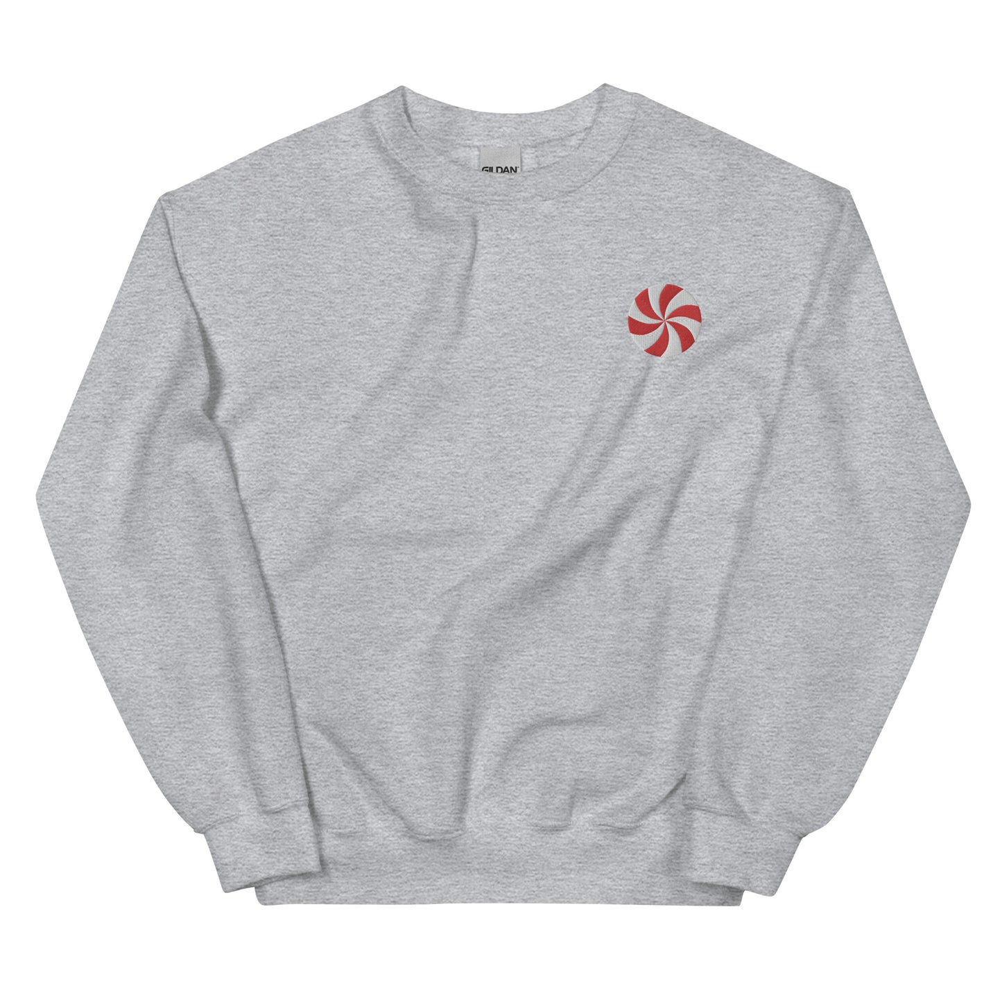 Red Peppermint Embroidered Sweatshirt