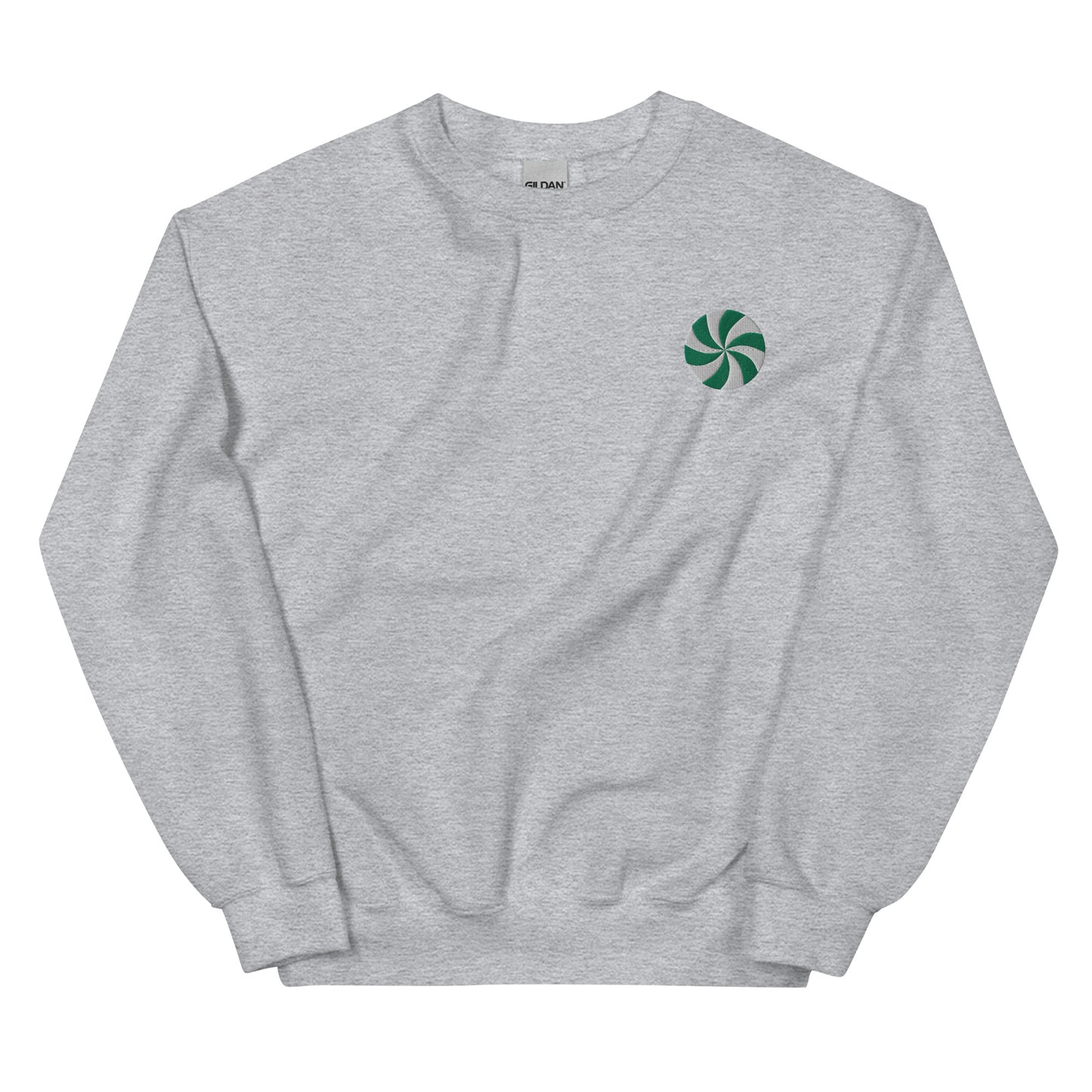 Green Peppermint Embroidered Sweatshirt