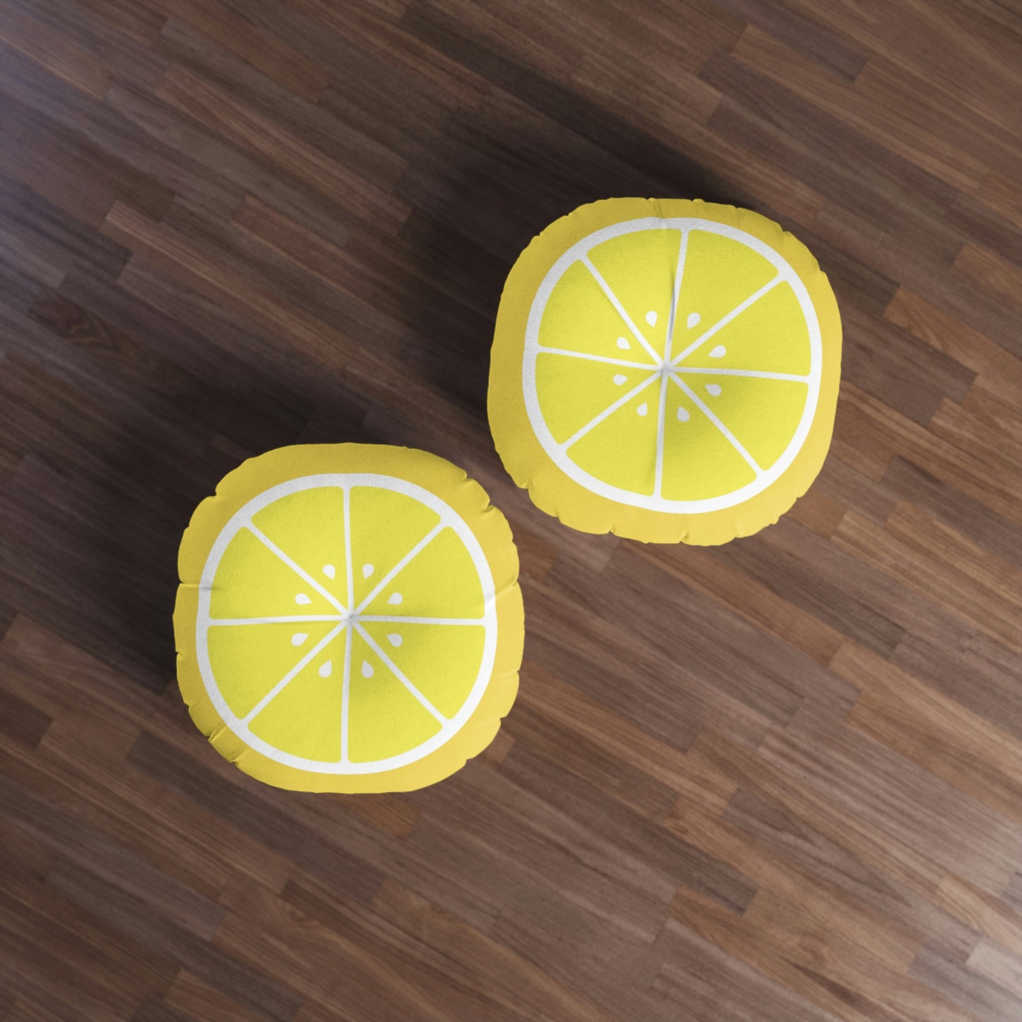 Lemon Slice Round Floor Pillow