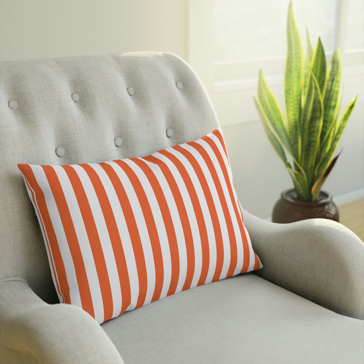 Orange Striped Pillows