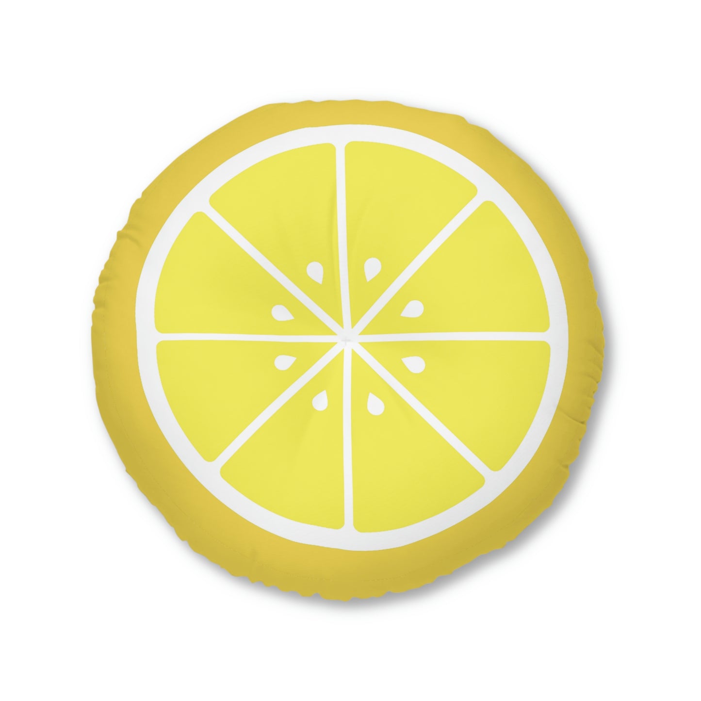 Lemon Slice Round Floor Pillow