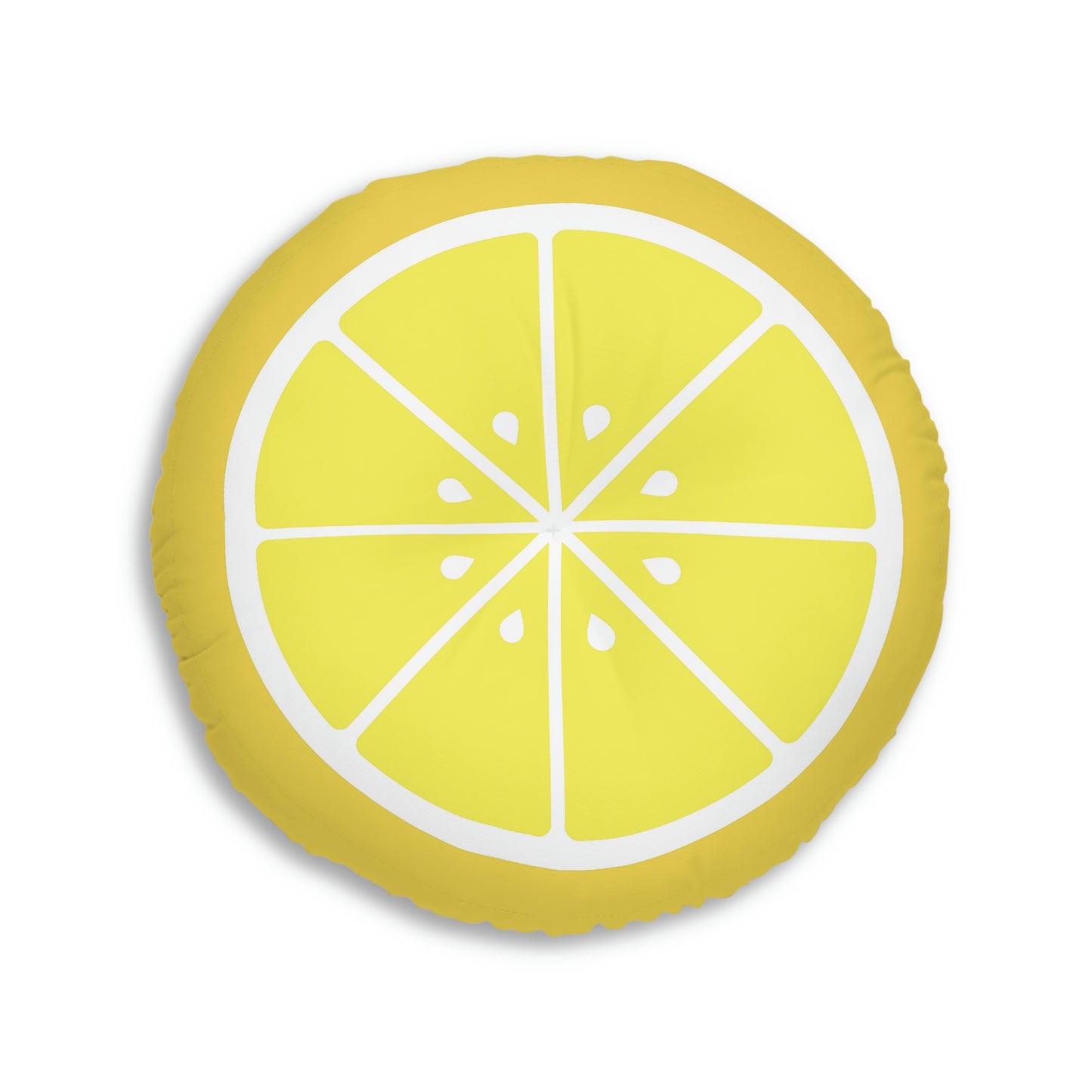 Lemon Slice Round Floor Pillow