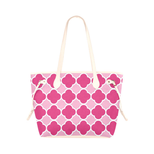 Pink Quatrefoil Tote Bag