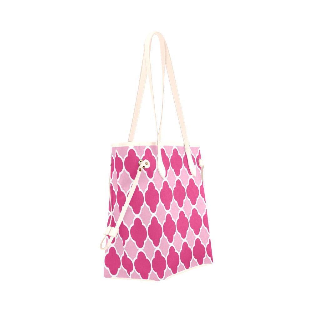 Pink Quatrefoil Tote Bag