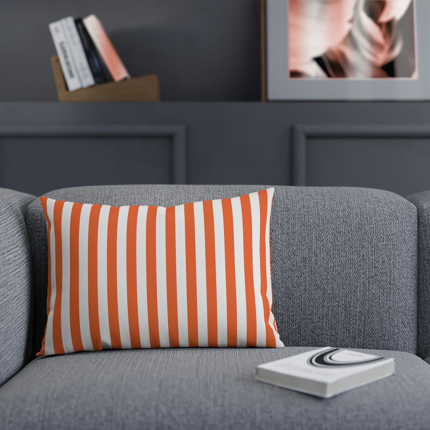 Orange Striped Pillows