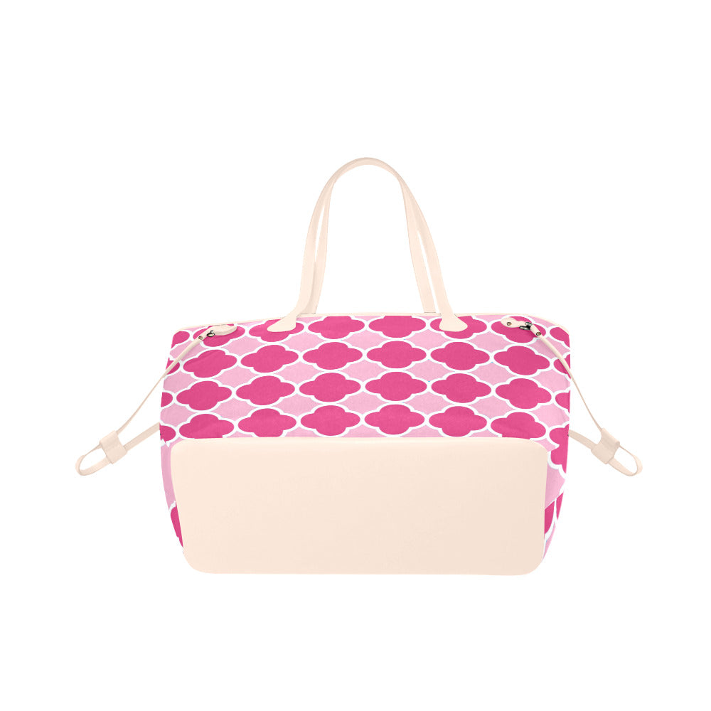 Pink Quatrefoil Tote Bag