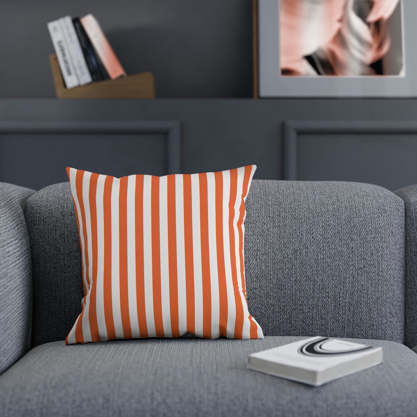 Orange Striped Pillows