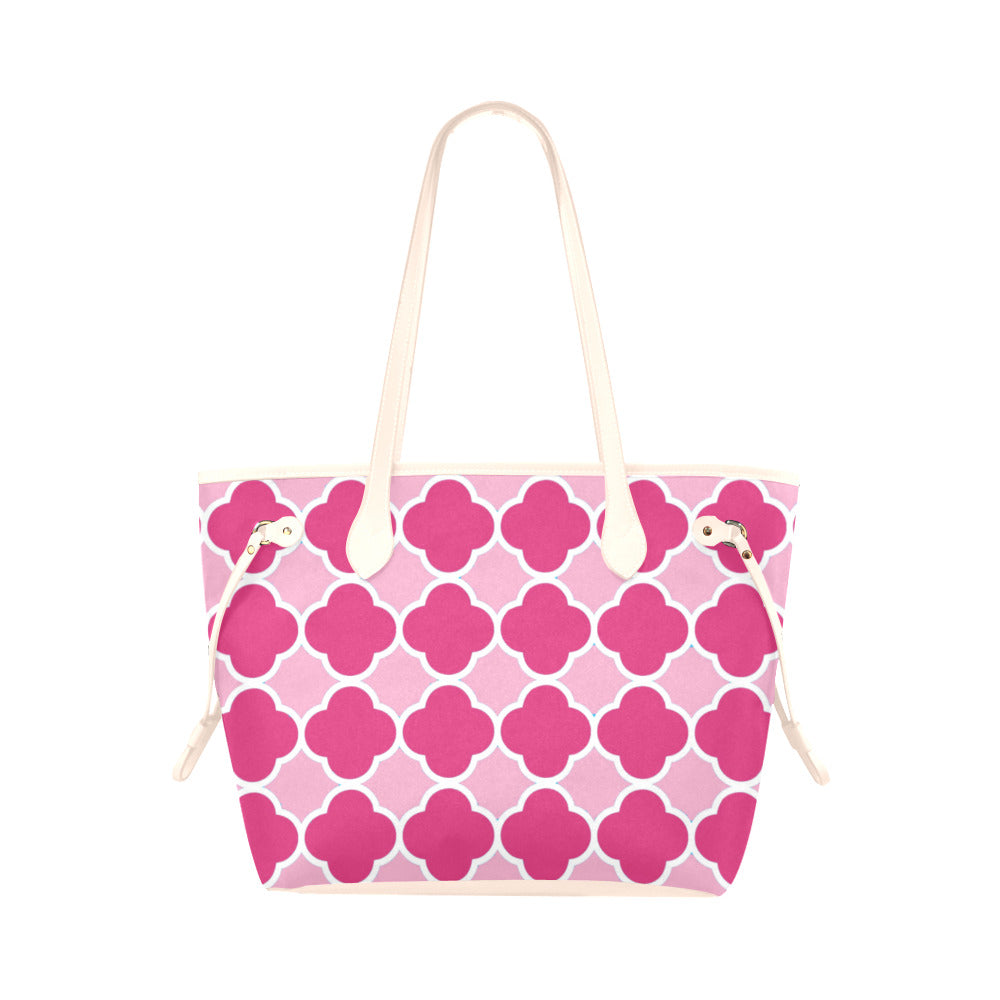 Pink Quatrefoil Tote Bag