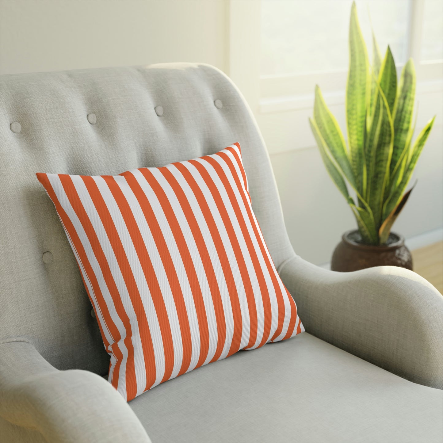 Orange Striped Pillows