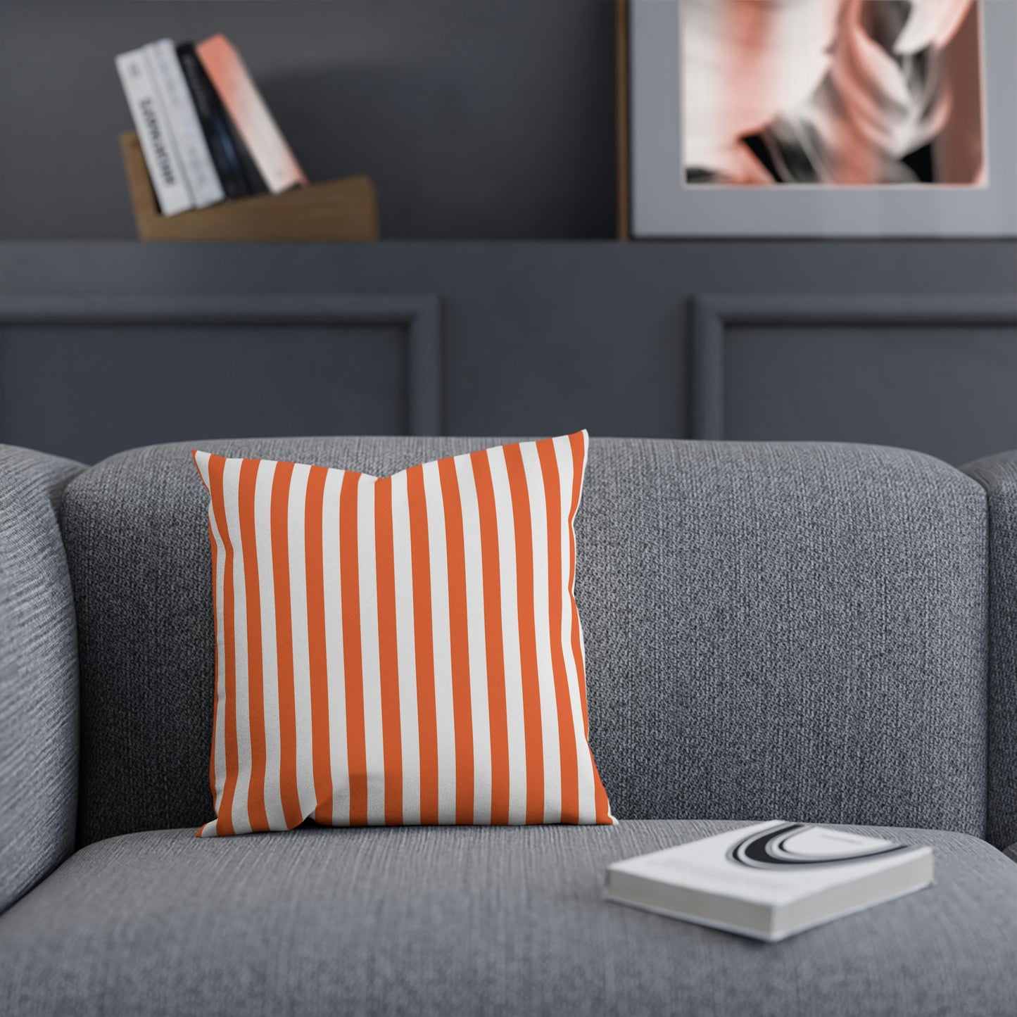 Orange Striped Pillows