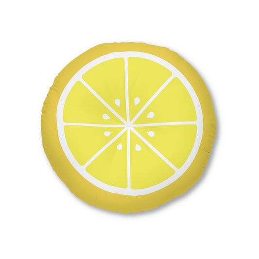 Lemon Slice Round Floor Pillow