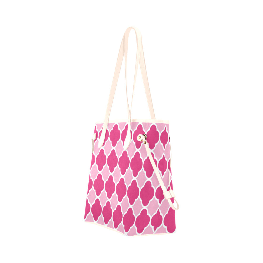 Pink Quatrefoil Tote Bag