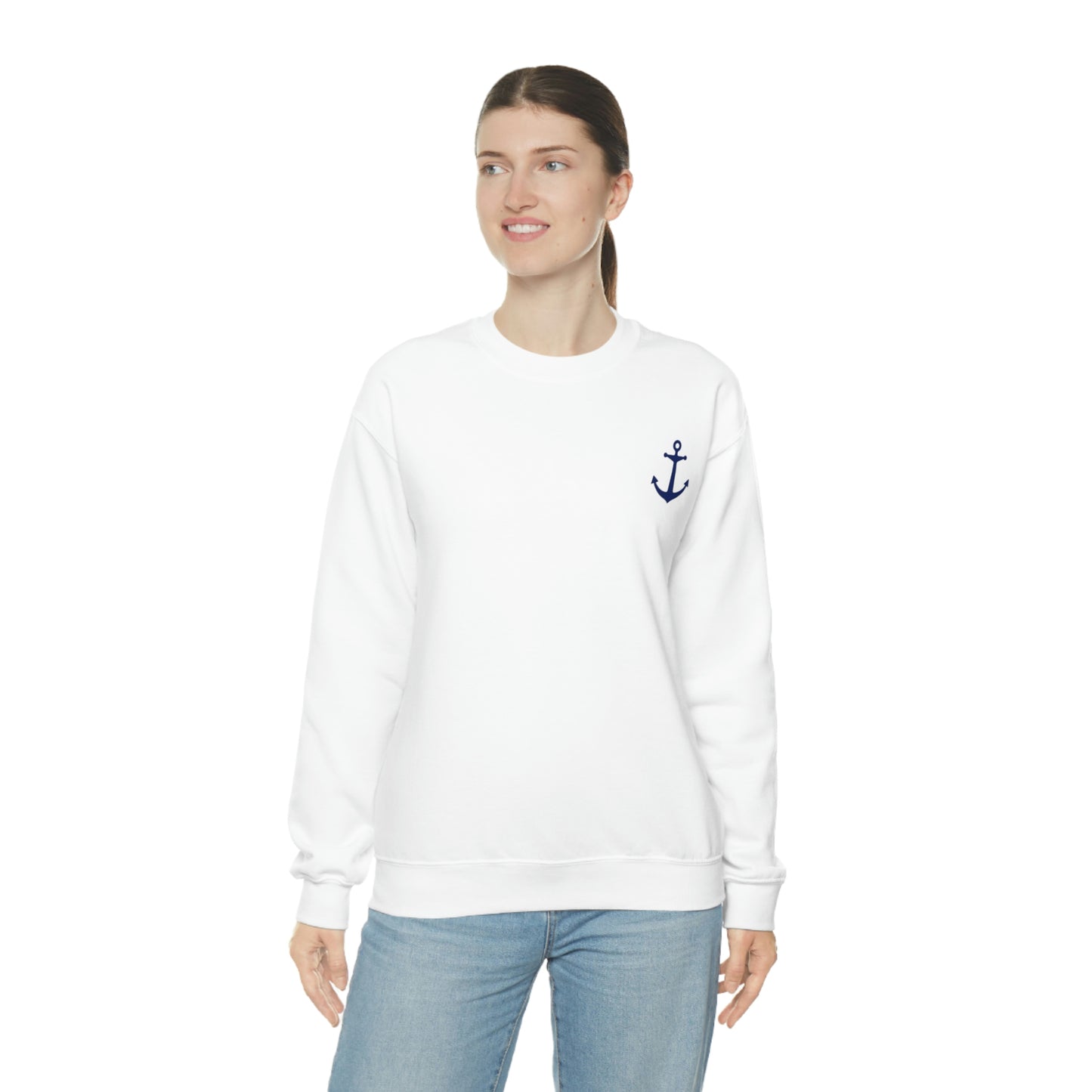 Preppy Navy Blue Anchor Sweatshirt
