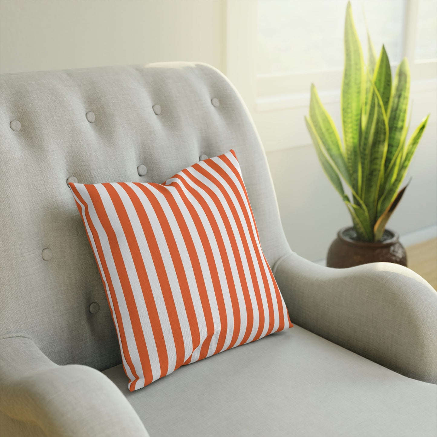 Orange Striped Pillows